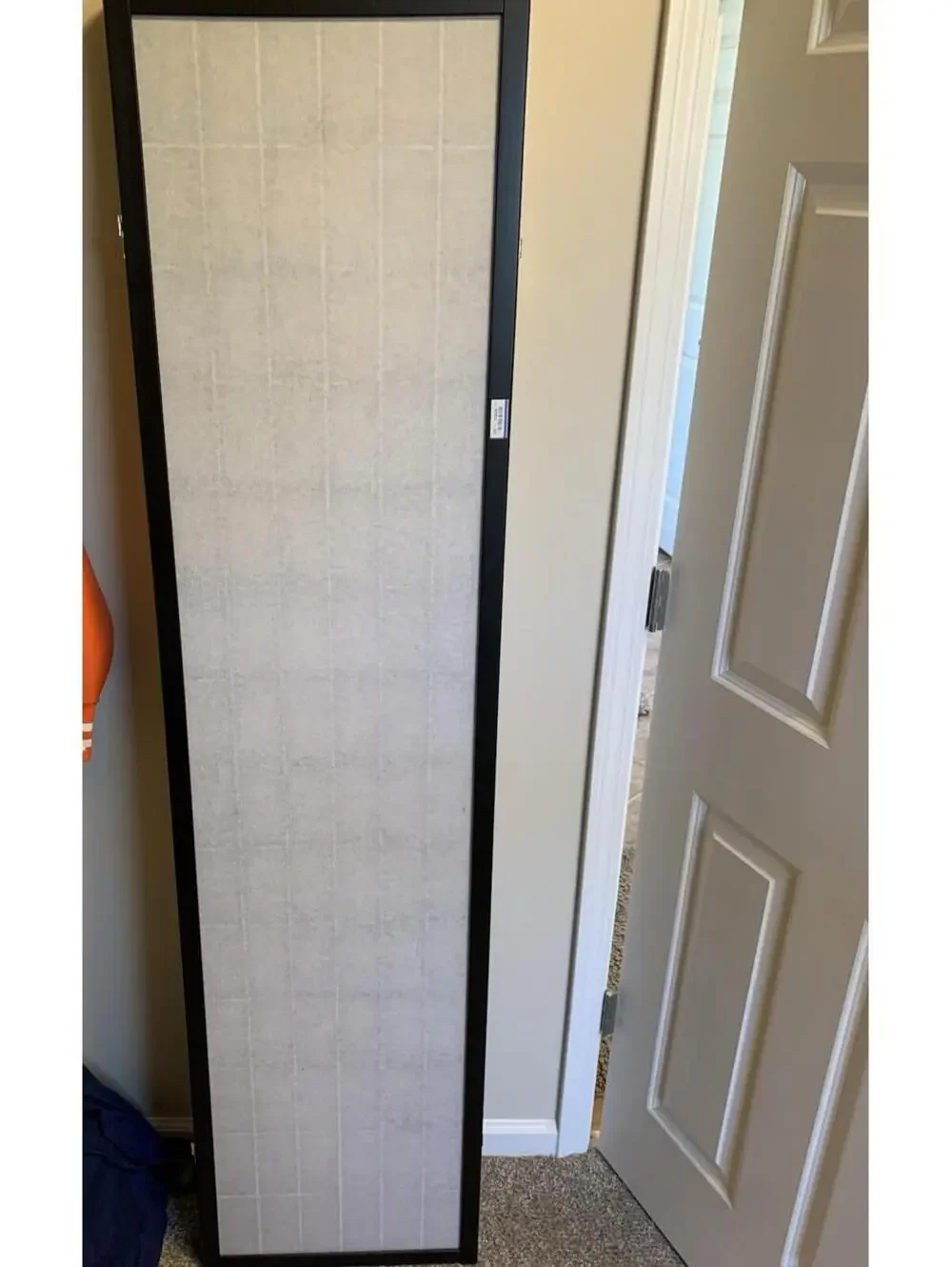 Black Frame Rice Paper 3 Panel Privacy Blind - Picture 2 of 2